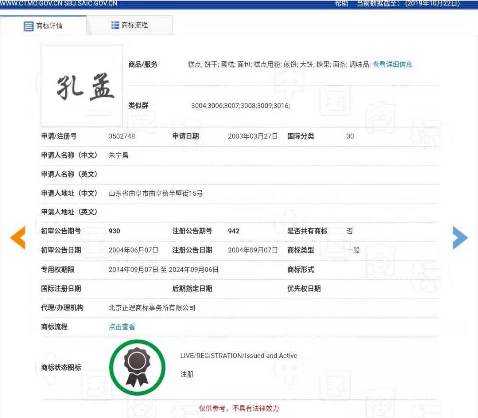 “孔孟”因不良影響被駁回，但這些商標卻成功注冊了